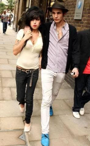 Lola Jade Fielder-Civil's father, Blake Fielder-Civil with Amy Winehouse.